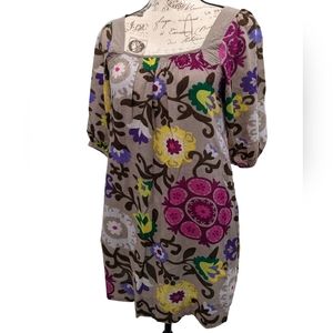 Old Navy *Sz Small* Puff Sleeve Mini Dress Boho Cotton Floral